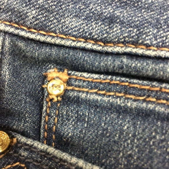 EUC WHBM Slim Leg Regular Distressed Fabric Jean - Picture 4 of 15